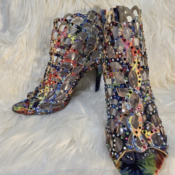 Zigi Soho Multicolor Rhinestone Heels - Picture 8 of 9